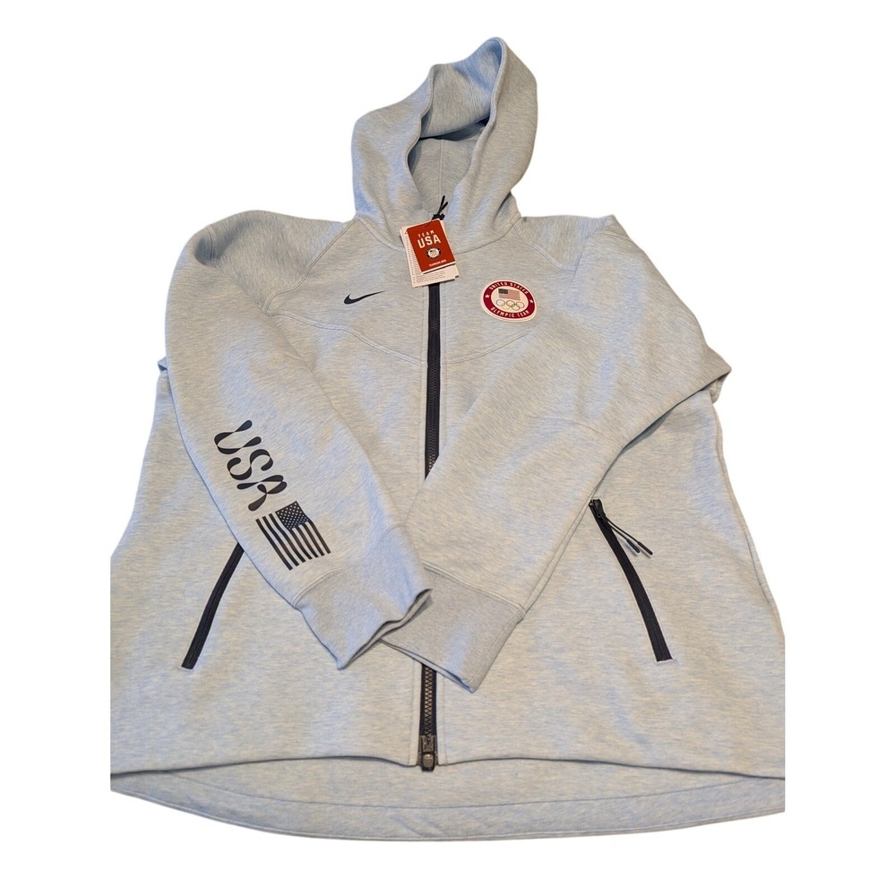 NEW Nike Team USA Olympic Tech Fleece Hoodie Blue Womens XXL (MSRP $175)